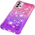 thumbnail image 6 of case for Samsung Galaxy A32 5G（Not 4G） Women Case,Creativity Clear Gradient Quicksand Glitter Flowing Liquid Floating TPU Case Bling Diamond Sparkle Cover for Samsung Galaxy A32 5G JB Pink Mauve, 6 of 7