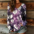thumbnail image 1 of Uootdi Boho Tops for Women Love Heart Printed Graphic Long Sleeve Shirts Vintage Lightweight Casual Loose Graphic Blouses Gift, 1 of 3