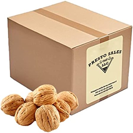 Walnuts, "Current New Crop" In Shell Hartley Choice, Low-Carb, High-Protein, Keto Friendly, Unshelled Fresh, Easy To Crack, Healthy Snack, Dietetic, Vegan, Packed In 10 Lbs. (160 Oz.) Box By Pres