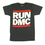 Run DMC Classic Logo Image Heather Grey T Shirt