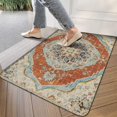 thumbnail image 3 of Bohemian Orange Ethnic Design Rug Welcome Doormat for Indoor/Outdoor Entrance Bohemian Orange Ethnic Design Rug Decoration Door Mat Kitchen Door Mat Bedroom Doormat 17x30 Inch, 3 of 6