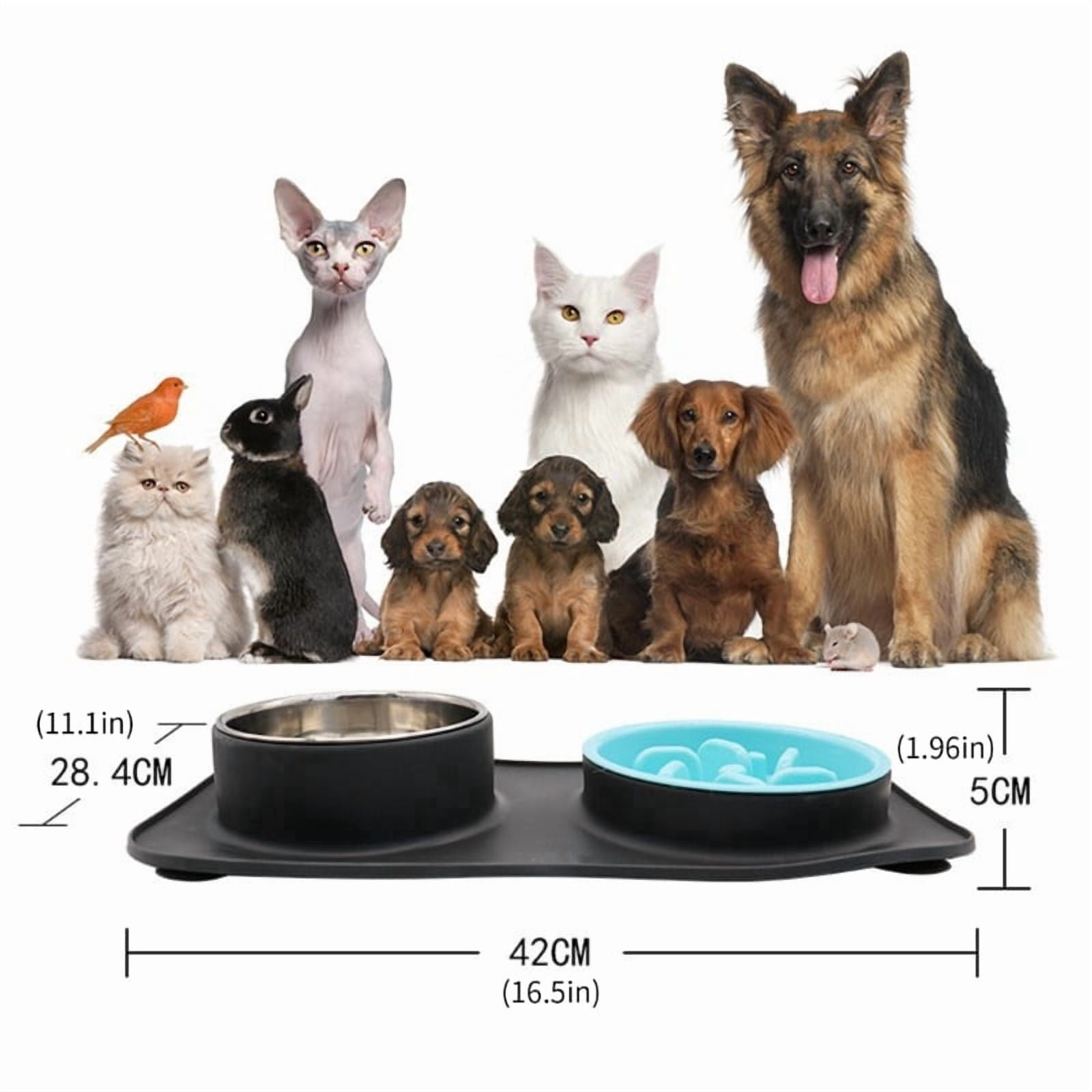 Portable Silicones Pet Feeders Slow Food Dog Bowl Foldable Antislip Cats Bowl for Outdoor Travel Pet Supply