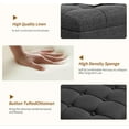thumbnail image 4 of 38-inch Dark Grey Fabric Storage Ottoman Bench with Hinged Lid - Long End of Bed Bench for Bedroom, Living Room & Entryway, Footrest Seat Trunk, 4 of 14