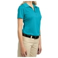 thumbnail image 4 of Yellow Rooster Women's Tech Pique Female Polo T-Shirts Deep Teal Blue 4XL, 4 of 6