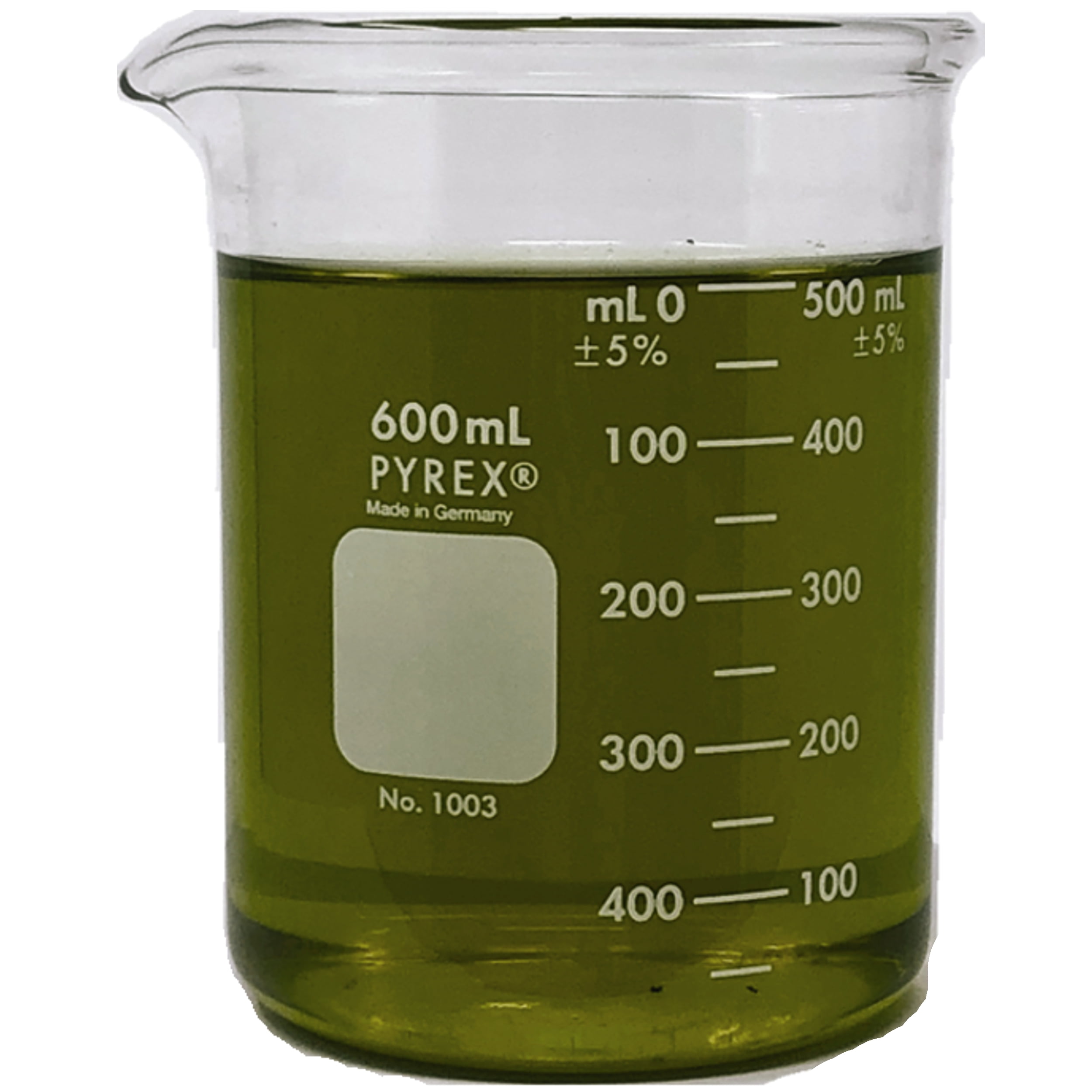 Eisco Labs 1000ml Low Form Beaker - Borosilicate Glass, Dual Scale ASTM, Lab Grade
