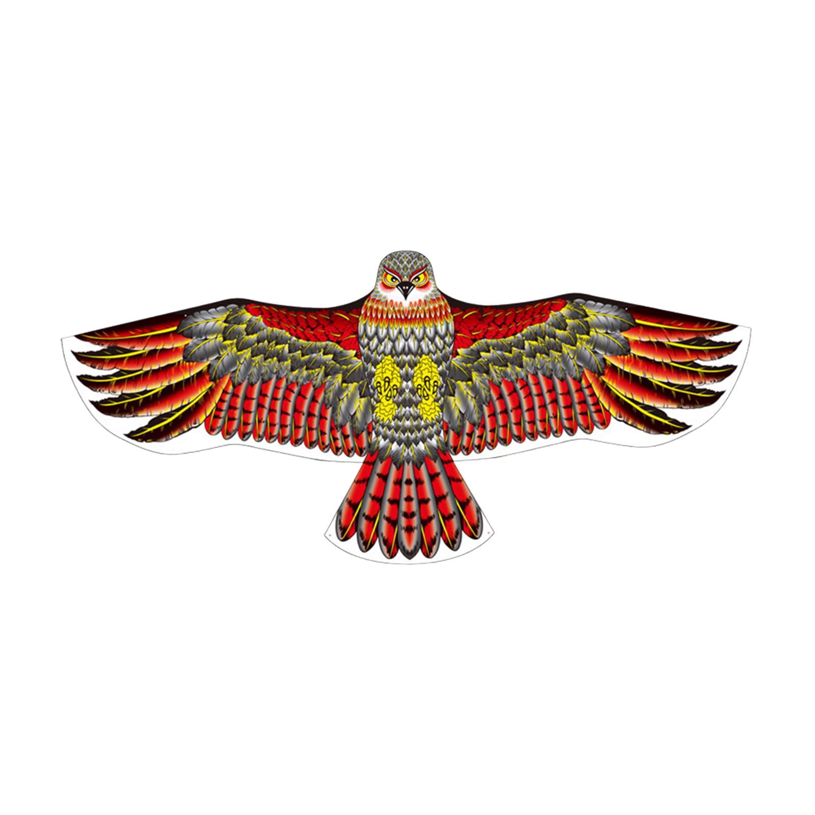 LeeQinersw 65" Eagle Flying Kite, Adults Kids Play Toy, Outdoor Activities Park Family Game Red