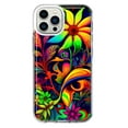 thumbnail image 1 of MUNDAZE Apple iPhone 11 Pro Max Shockproof Clear Hybrid Protective Phone Case Neon Rainbow Psychedelic Trippy Hippie Daisy Flowers, 1 of 5