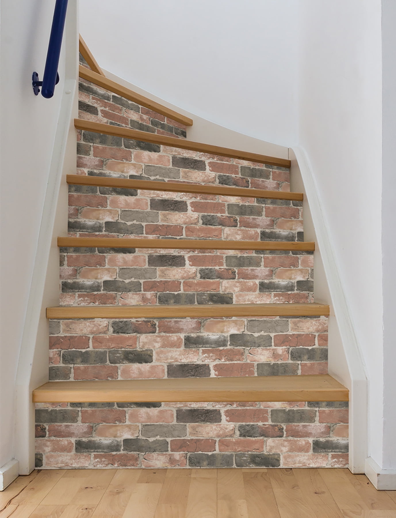 NuWallpaper Newport Reclaimed Brick Vinyl Peel And Stick Wallpaper, 216-in by 20.5-in, 30.75 sq. ft.