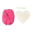 thumbnail image 1 of Cesta Crochet Base Tejer Basina Forma Del Corazón Con Rosca Valentín Día Tejido Bricolaje Suministros, 1 of 9