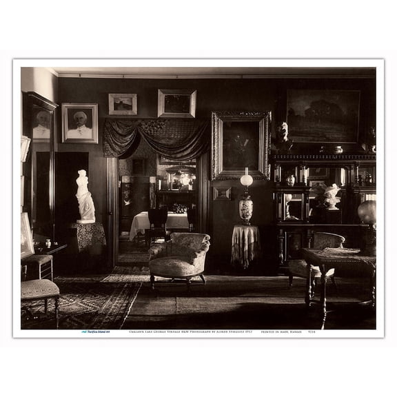 Oaklawn, Lake George - Vintage B&W Photograph by Alfred Stieglitz - Master Art Print (Unframed) 9in x 12in