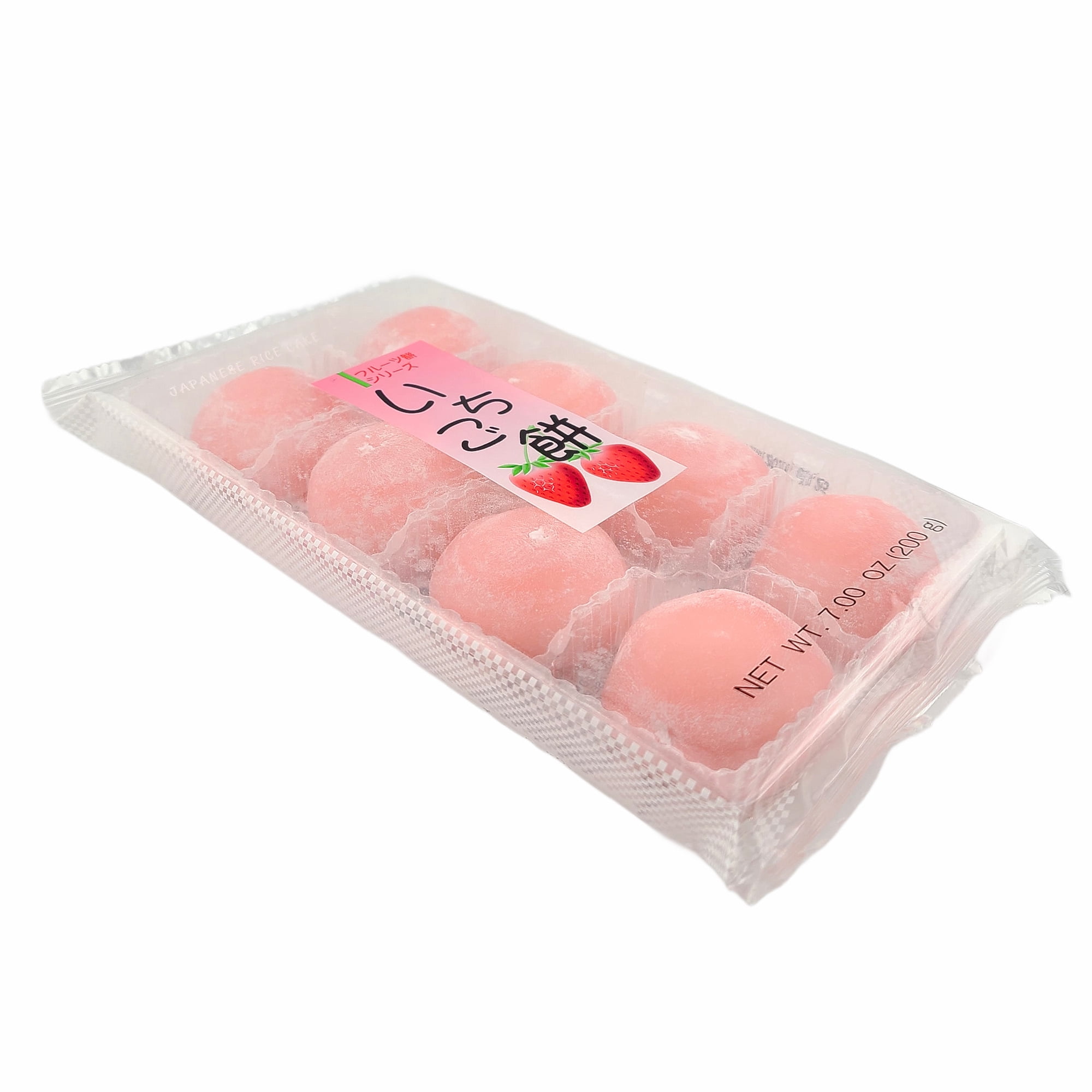 Japanese Mochi Fruit Ichigo Daifuku Strawberry Rice Cake 7.00 Oz / 200 g (Pack of 2)