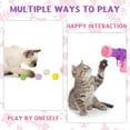 thumbnail image 4 of Qweryboo Cat Ball Launcher, 100Pcs Cat Toy Balls and 3 Pinballs, Silent Plush Elastic Cat Ball Toy, Interactive Cat Toys for Indoor Cats Kitten Toys(Purple1), 4 of 7