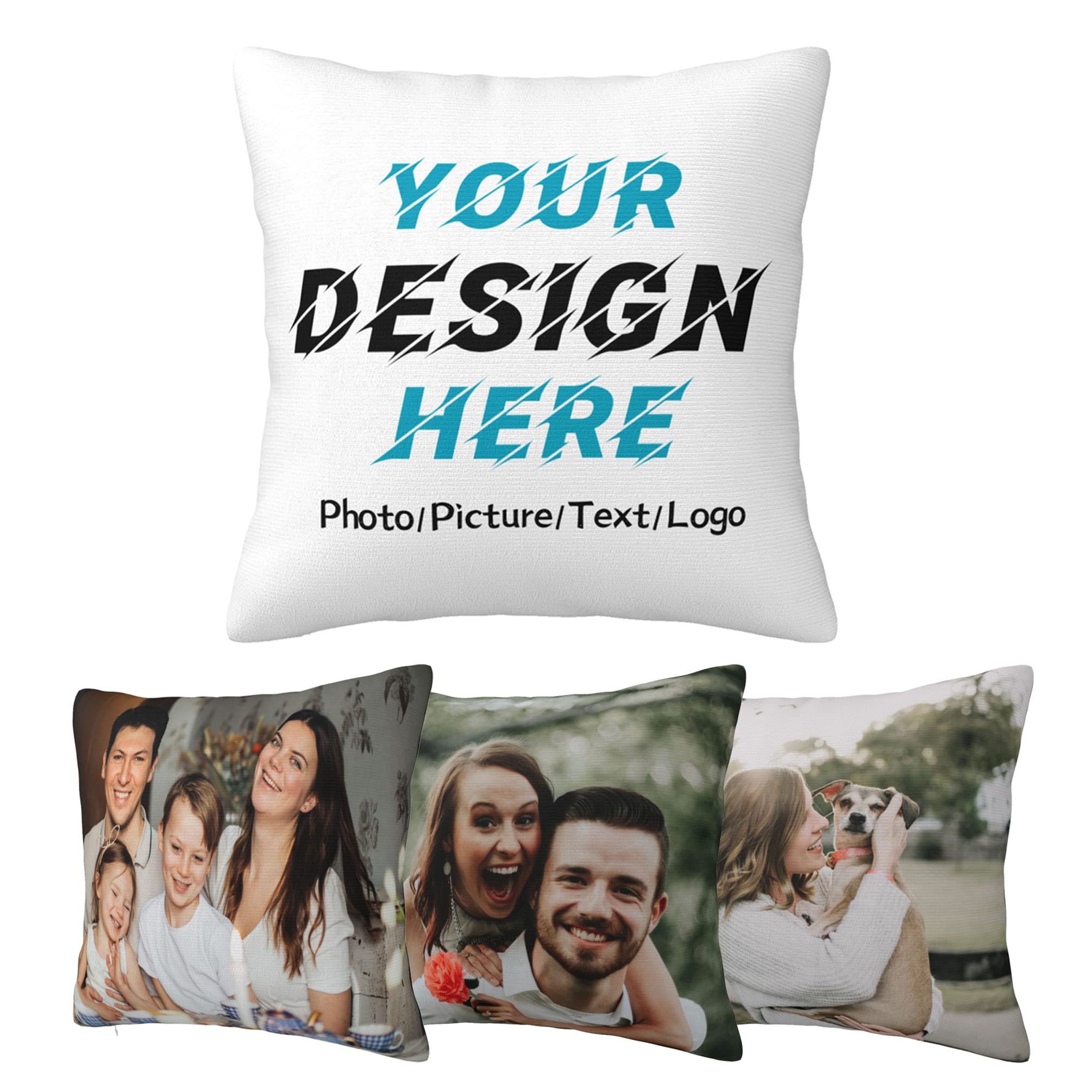 Custom Pillowcase with Picture Photo Text Personalized Pillow Case