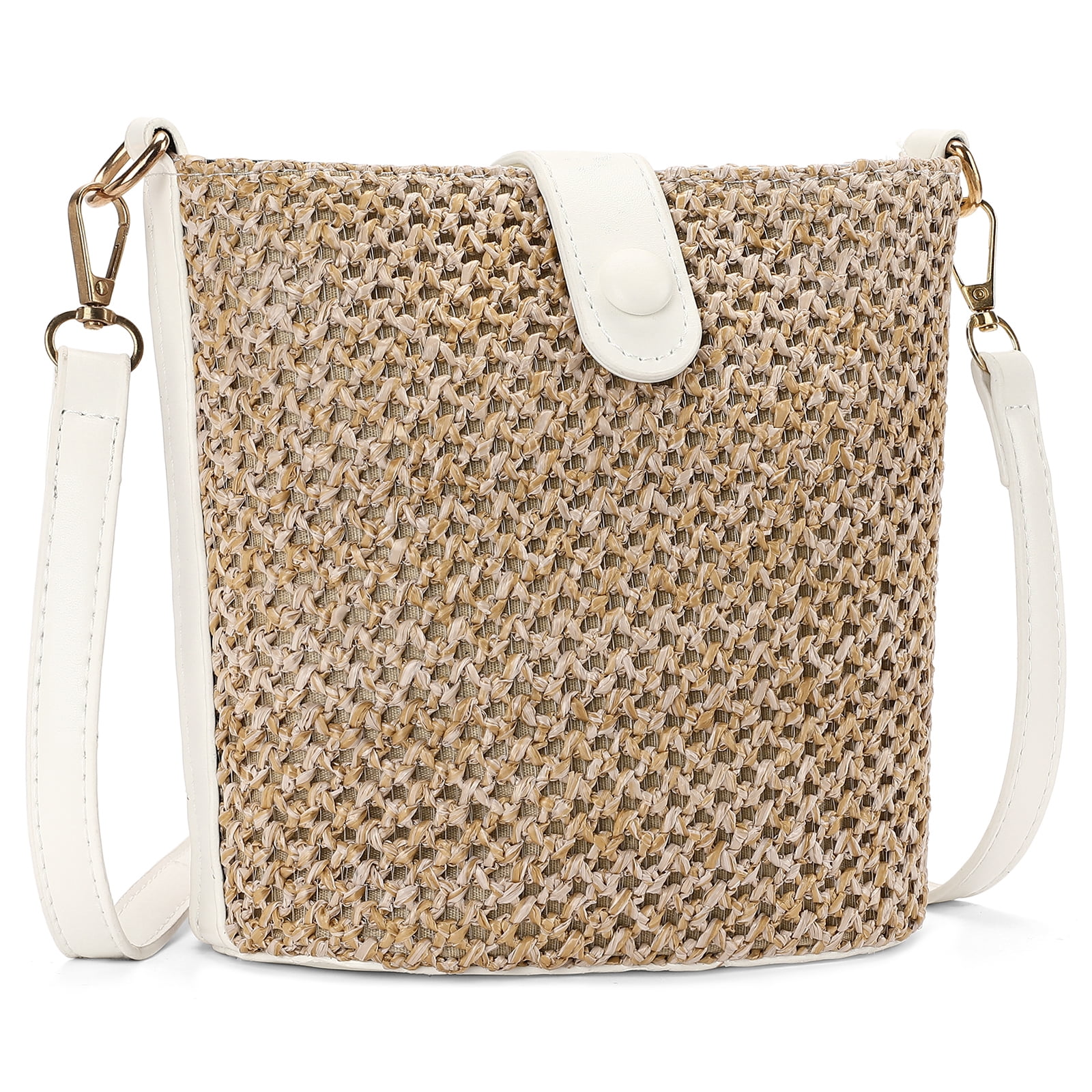 LOUEBICA Small Straw Crossbody Bag for Women Woven Summer Shoulder Phone Purse Beach Handbag for Vacation