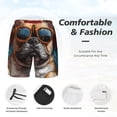 thumbnail image 3 of Balery French Bulldog In Sunglasses Bañador para hombre, shorts de playa de secado rápido con entrepierna y forro de compresión-3X-Large, 3 of 6