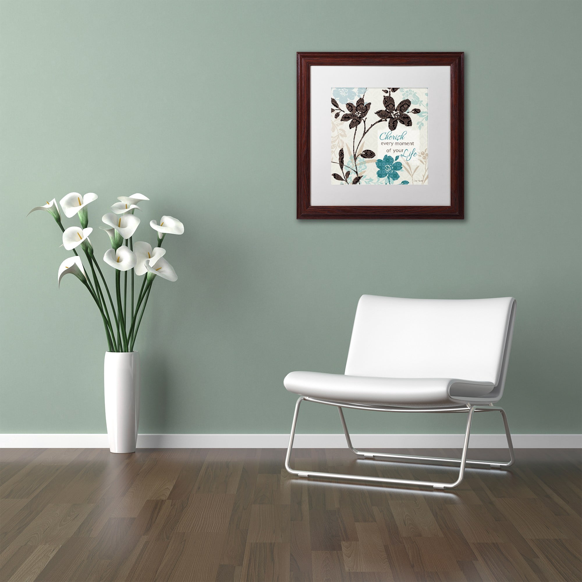 "Botanical touch Quote I" Canvas Art by Lisa Audit, White Matte, Wood Frame
