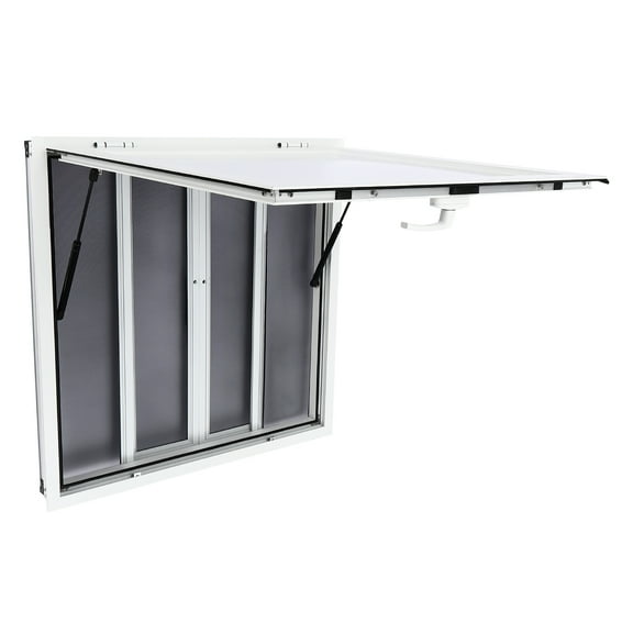Wildnix Concession Window with Awning, High-Quality Aluminum Alloy, Weather-Resistant, Easy to Open & Close, Double Waterproof Strips, 4 Sliding Screens