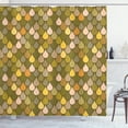 thumbnail image 1 of Ambesonne Geometric Shower Curtain, Raindrops Doodle Style, 69"Wx70"L, Orange Ecru, 1 of 3