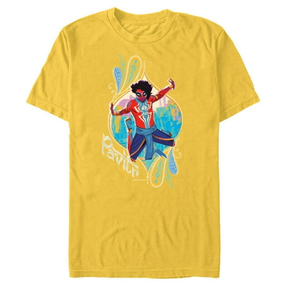 Marvel Spider-Man: Across the Spider-Verse Pavitr Prabhakar - Short Sleeve Blended T-Shirt for Adults - Customized-Yellow