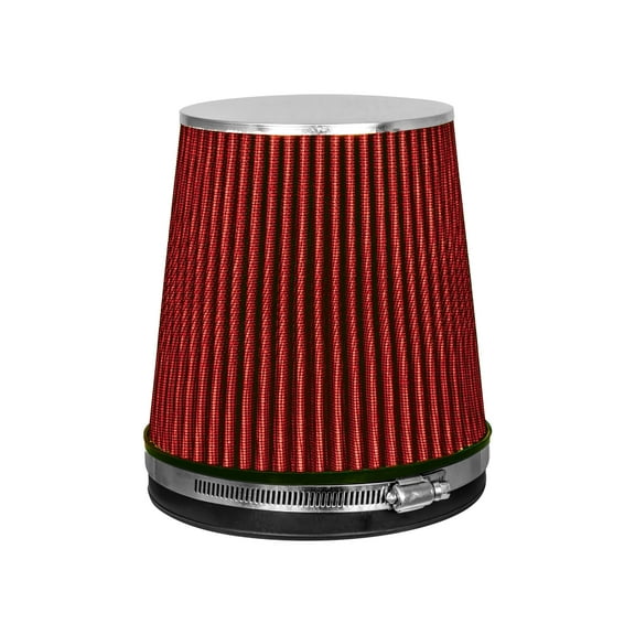 Rtunes Racing Red 6" 152mm Inlet Short Truck Air Intake Cone Replacement Quality Dry Air Filter