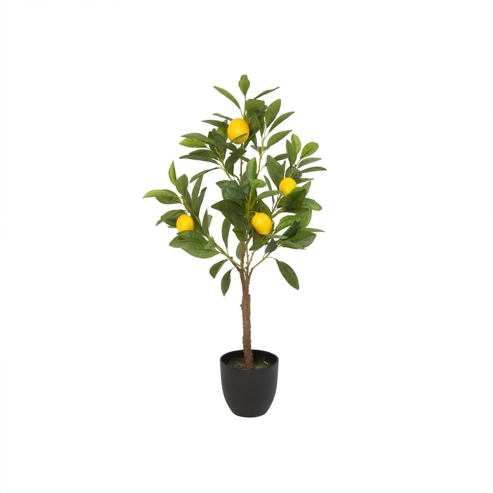 Gerson 29Inch High Artificial Lemon Tree in Black Pot