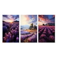 thumbnail image 2 of Designart "French Provencal Lavender landscapes III" France Wall Art Set Of 3 - Purple France Gallery Wall Set For Home Decor, 2 of 7