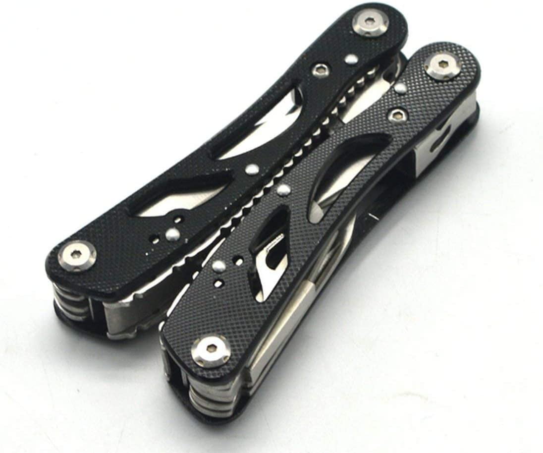 Folding Multi Tool Kit, Black Stainless Steel 1 Multi-Purpose Pocket Multitool Plier Screwdriver + Bits Set for Survival, Camping, Hunting, Fishing Folding Multi Tool Kit, Black Stainless Steel 1 Multi-Purpose Pocket Multitool Plier Screwdriver + Bits Set for Survival, Camping, Hunting, Fishing