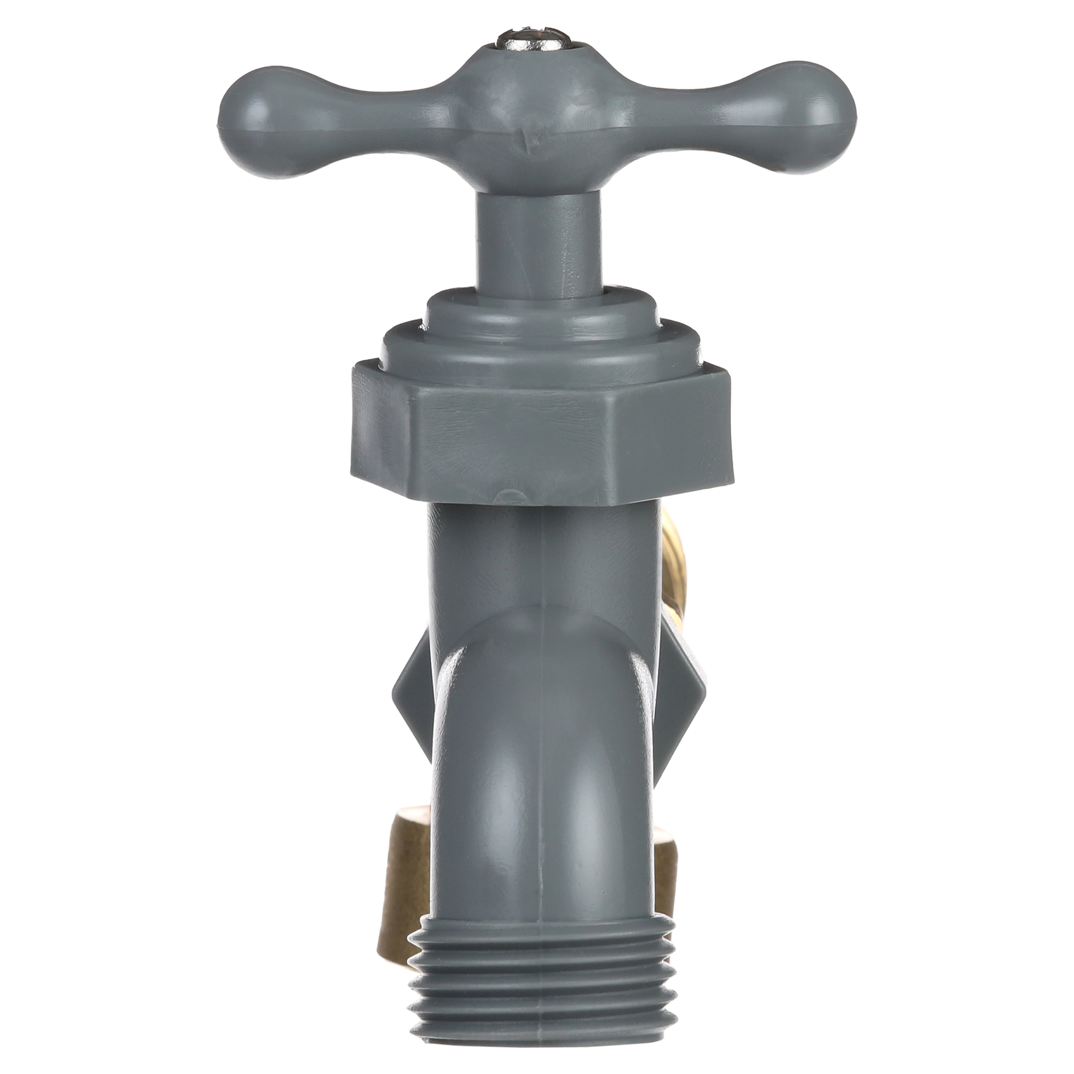 Camco 90 Degree Water Faucet,  Connects to Your RV's Fresh Water Inlet, Brass and Pewter(22463) - image 3 of 7