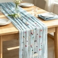 thumbnail image 6 of PoyoKee Sheer Table Runner, 118" x 28" Floral Embroidered Table Cloth, Sheer Organza Tablecloth Party Decorations for Kitchen and Dining, Home Decor, 6 of 6