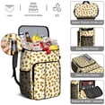 thumbnail image 5 of Travel Cooler Bag - White Sunflower Camping Beer Cooler Backpack with Bottle Opener- Waterproof Insulated Picnic Backpacks - Cooler Bag for Beach, 5 of 6