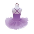 thumbnail image 6 of YEAHDOR Kids Girls Sequined Camisole Ballet Tutu Dress Skirted Leotard Ballerina Glittery Dance Costume Purple 5-6, 6 of 7