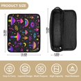 thumbnail image 4 of Hair Tool Organizer Bag with Heat Resistant Mat Removable Travel Storage Case for Hot Air Brushes Curling Irons Rainbow Mushrooms, 4 of 8