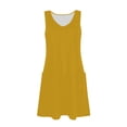 thumbnail image 4 of Atogsazn Summer Dresses for Women 2025 Casual V Neck Flowy Loose Sundress A-Lined Beach Dress Outfit Clothes 02-Yellow S, 4 of 6