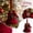 A001- Burgundy Bell Christmas Tree Topper, variant on Velvet Bow Christmas Tree Topper with Pinecone and Hanging Bells, Festive Rustic Christmas Decor for Living Room Decorations and Holiday Party Decor, Elegant Christmas Gift for