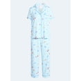 thumbnail image 5 of Joyspun Women's Dreamy Soft Collection Notch Collar Top and Capri Pants Pajama Set, 2-Piece, Sizes XS-3X, 5 of 5