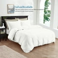 thumbnail image 2 of 800 TC 100% Egyptian Cotton Premium Duvet set Zipper Closur Ultra Soft Durable and Fade Resistant Color White Stripe size Twin/Twin Xl, 2 of 5