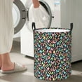 thumbnail image 4 of Lsque Alphabet pattern Laundry Hamper Basket, Tall Woven Rope Hamper Basket for Clothes, Lightweight Storage Basket, Collapsible Waterproof-Medium, 4 of 8