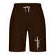 thumbnail image 4 of Mens Casual Shorts Lace-Up Elástico Cintura Bolsillo Ejercicio Fitness Hogar Pantalones de Media Longitud para Diario, 4 of 4