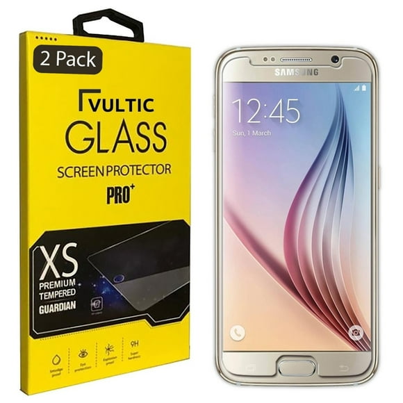 Vultic [2 Pack] Screen Protector for Samsung Galaxy S6 [Case Friendly], Tempered Glass Film Cover