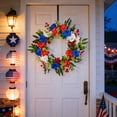 thumbnail image 4 of Independence Day Artificial Flower Wreath Front Door Decor,Patriotic Spring Summer Wall Hanging for Home Porch Decoration, 4 of 6