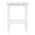 thumbnail image 6 of Costaelm Paradise Adirondack Outdoor Patio Side Square End Table Small Poly Lumber HDPE Weather Resistant, White, 6 of 7