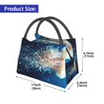 thumbnail image 2 of Easygdp White Jellyfish Dansing in the Ocean Bolsa de Almuerzo Insulada Reutilizable, Bolsa de Mano y Bandolera para Oficina, Trabajo, Viajes, 2 of 6