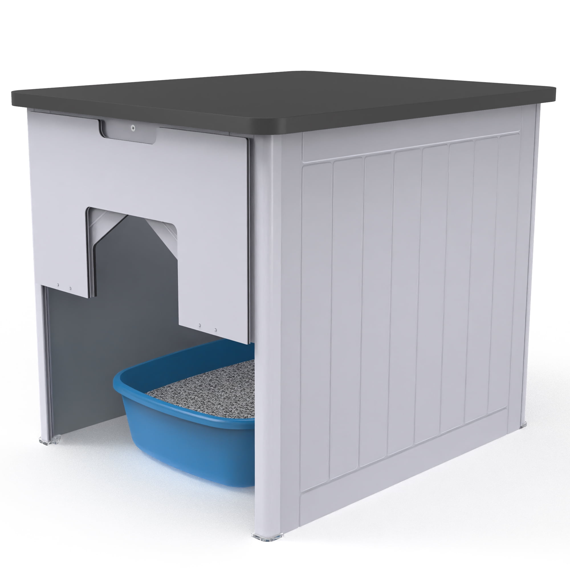 Palram Pets CATSHIRE Cat Litter Box Enclosure, Litter Box Furniture