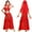 1-Red1827, variant on Girls Belly Dance Outfit Set Stage Performance Dance Top Skirt with Accessories, Sizes 11-14