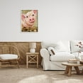 thumbnail image 2 of Happy Pig Farm Animal Portrait Animals & Insects Painting White Framed Art Print Wall Art, 2 of 7