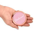 thumbnail image 3 of Koyal Wholesale Rose Gold Compact Mirror Bridesmaid Wedding Gift, Blush Pink, 1-Pack, 3 of 5