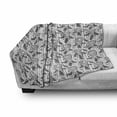 thumbnail image 3 of Bohemian Soft Flannel Fleece Blanket, Hand Drawn Ink Artwork Dream Catchers Feathers Stars and Beads Lines, Cozy Plush for Indoor and Outdoor Use, 70" x 90", Charcoal Grey and White, by Ambesonne, 3 of 6