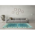 thumbnail image 3 of Ahgly Company Indoor Rectangle Oriental Light Blue Traditional Area Rugs, 8' x 10', 3 of 4