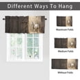 thumbnail image 6 of Farmhouse Horse Window Curtain Valances Rustic Barn Door Western Country Privacy Decorative Rod Pocket Short Window Valance Curtains 54 by 18 in, 1 Panel, 6 of 6