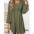 thumbnail image 7 of SOMER Casual Dresses for Women, Fall Winter A-Line Midi Dresses for Women 2025 Crewneck Button Up, Cute Long Sleeve Dress for Women, 7 of 7